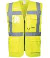 PW303 S476 Portwest Hi-Vis Executive Vest Yellow colour image